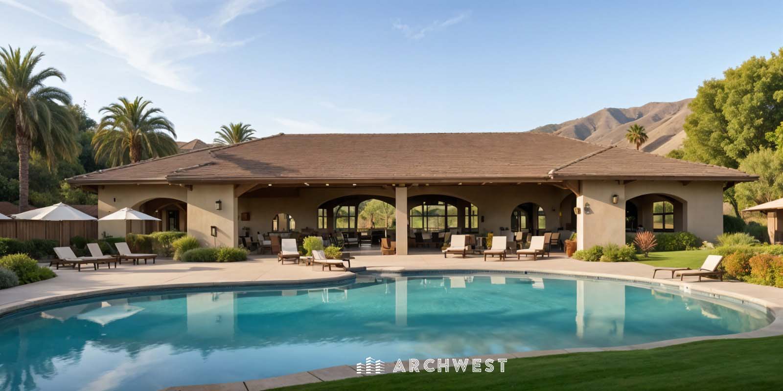 9. 3D Render of a Clubhouse, Arizona, USA